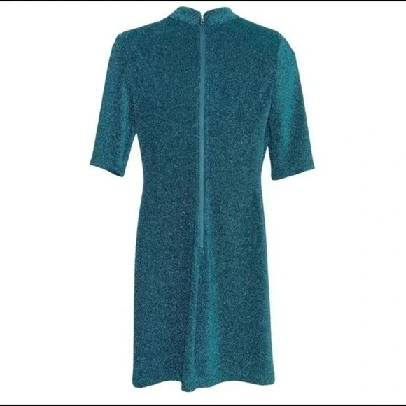 Alice + Olivia Dress Size‎ 6 Inka Turquoise Lined Cut Out Sparkly Festival NEW - Picture 10 of 13